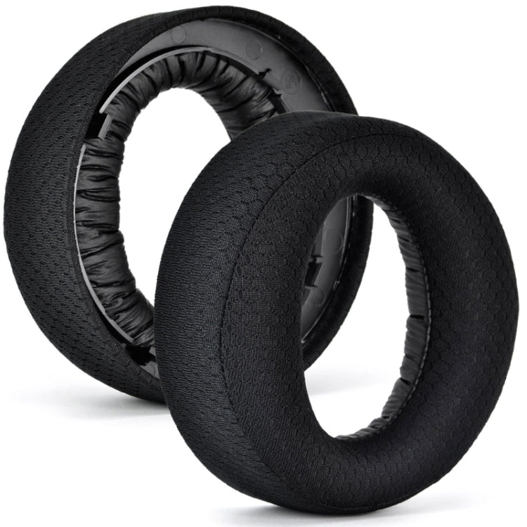 แผ่นรองหูฟังเปลี่ยนสำหรับ Sony PS5 Wireless Pulse 3D 2 ชิ้น, กำมะหยี่, ผ้ากระสอบสีเทา, ตาข่ายฟุตบอล