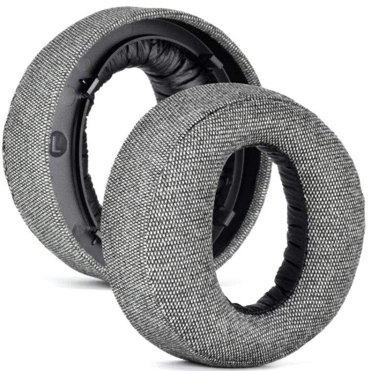 แผ่นรองหูฟังเปลี่ยนสำหรับ Sony PS5 Wireless Pulse 3D 2 ชิ้น, กำมะหยี่, ผ้ากระสอบสีเทา, ตาข่ายฟุตบอล