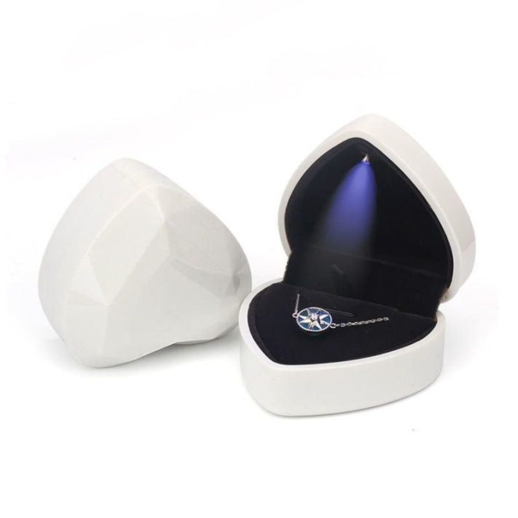 017015-20 Heart-shaped LED Light Ring Necklace Storage Box without Jewelry, Spec:, Pendant(Black), Ring(White), Pendant(Pink), Ring(Red), Ring(Gold), Ring(Blue), Ring(Black), Ring(Pink), Pendant(White), Pendant(Red), Pendant(Gold), Pendant(Blue)