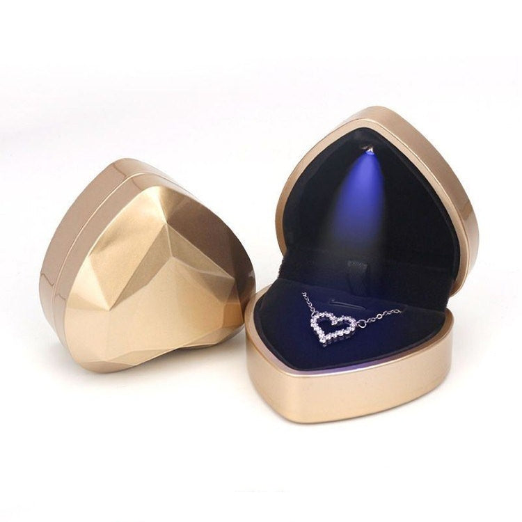 017015-20 Heart-shaped LED Light Ring Necklace Storage Box without Jewelry, Spec:, Pendant(Black), Ring(White), Pendant(Pink), Ring(Red), Ring(Gold), Ring(Blue), Ring(Black), Ring(Pink), Pendant(White), Pendant(Red), Pendant(Gold), Pendant(Blue)