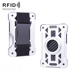 กระเป๋าใส่บัตรโลหะกันขโมย RFID สำหรับ AirTag รุ่นที่ 2 / รุ่นที่ 1 รุ่น ak-4 A สีดำ, น้ำเงิน, เงิน, เทา, รุ่น ak-4 B สีดำ, เงิน, น้ำเงิน, เทา