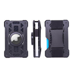 กระเป๋าใส่บัตรโลหะกันขโมย RFID สำหรับ AirTag รุ่นที่ 2 / รุ่นที่ 1 รุ่น ak-4 A สีดำ, น้ำเงิน, เงิน, เทา, รุ่น ak-4 B สีดำ, เงิน, น้ำเงิน, เทา