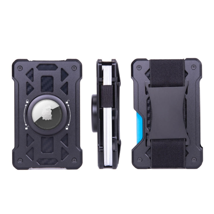 กระเป๋าใส่บัตรโลหะกันขโมย RFID สำหรับ AirTag รุ่นที่ 2 / รุ่นที่ 1 รุ่น ak-4 A สีดำ, น้ำเงิน, เงิน, เทา, รุ่น ak-4 B สีดำ, เงิน, น้ำเงิน, เทา