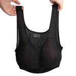 เสื้อกั๊กเต้านมปลอมซิลิโคนสำหรับแต่งหญิง CD ขนาด AA+XS 400g, A+S 500g, B+M 600g, C+L 800g, D+XL 1000g, DD+XXL 1200g, E+XXXL 1400g, EE+XXXXL 1600g