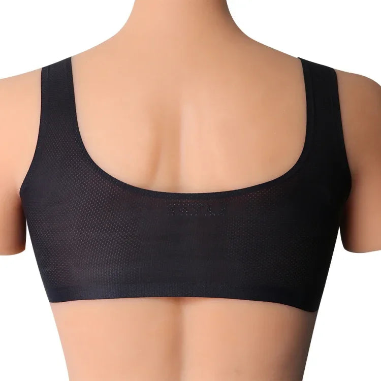 เสื้อกั๊กเต้านมปลอมซิลิโคนสำหรับแต่งหญิง CD ขนาด AA+XS 400g, A+S 500g, B+M 600g, C+L 800g, D+XL 1000g, DD+XXL 1200g, E+XXXL 1400g, EE+XXXXL 1600g