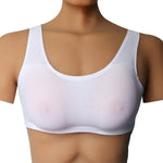 เสื้อกั๊กเต้านมปลอมซิลิโคนสำหรับแต่งหญิง CD ขนาด AA+XS 400g, A+S 500g, B+M 600g, C+L 800g, D+XL 1000g, DD+XXL 1200g, E+XXXL 1400g, EE+XXXXL 1600g