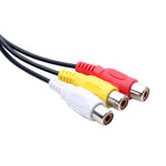 สาย USB เป็น 3 RCA บัส 1 ตัวผู้ 3 ตัวเมีย สายเสียง AV, ความยาว 25 ซม., 1.5 เมตร