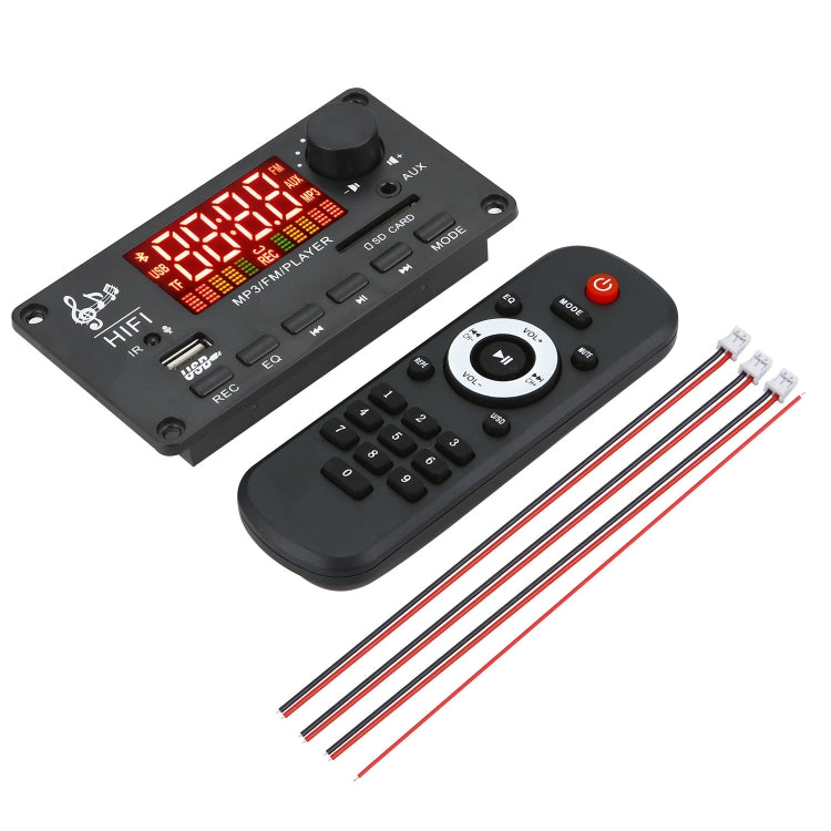 JX-Y04 บอร์ดถอดรหัสบลูทูธหน้าจอสี 12V 50W รองรับ FM / โทรศัพท์ / บันทึกเสียง, JX-Y04 สีขาว, JX-Y04 สีดำ, JX-Y04 สีดำขาว
