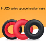 ปลอกฟองน้ำสำหรับหูฟัง Sennheiser HD25-1II/25/25SP/25SP-II 1 คู่, สีดำ, สีแดง, สีเหลือง, สีน้ำเงิน, สีขาว, สีดำหนังย่น