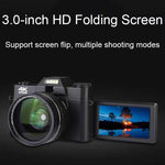 กล้องดิจิทัลหน้าจอพับได้เรโทร R10 4K HD 48MP รุ่นง่าย R10