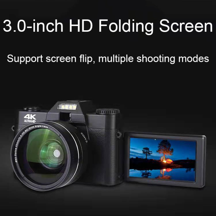 กล้องดิจิทัลหน้าจอพับได้เรโทร R10 4K HD 48MP รุ่นง่าย R10