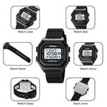 SKMEI 1875 Men Outdoor Electronic Watch Timing Multi-Functional Watch, Style:, 1875 Steel Band Black Machine, 1875 Silicone Band White Machine, 1875 Silicone Band Black Machine, 1875 Steel Band White Machine