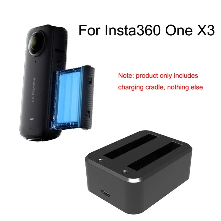 สำหรับ Insta360 X3 A520 แท่นชาร์จแบตเตอรี่กล้องพาโนรามาแบบคู่, สำหรับ Insta360 X3 แบตเตอรี่คู่
