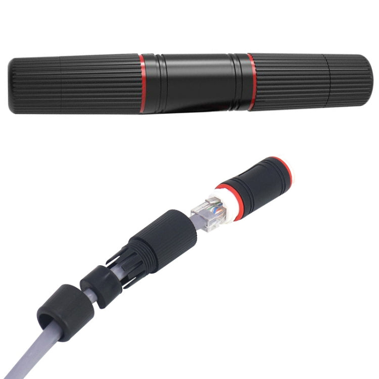 หัวต่อเครือข่ายสำเร็จรูป YM-8821 สำหรับสายเครือข่ายกันน้ำภายนอก, หัวผ่านสองทาง