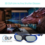 แว่น 3D JX30-T แบบ Active Shutter รองรับ 96HZ-144HZ สำหรับโปรเจคเตอร์ DLP-LINK X5/Z6/H2