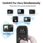 TELESIN T10 รีโมทคอนโทรลบลูทูธ 80 ม. สำหรับ GoPro Hero11 Black / HERO10 Black / HERO9 Black / HERO8 Black /Max, สำหรับ GoPro