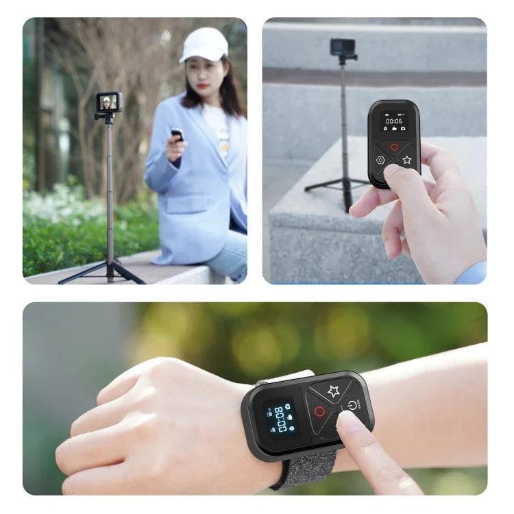 TELESIN T10 รีโมทคอนโทรลบลูทูธ 80 ม. สำหรับ GoPro Hero11 Black / HERO10 Black / HERO9 Black / HERO8 Black /Max, สำหรับ GoPro