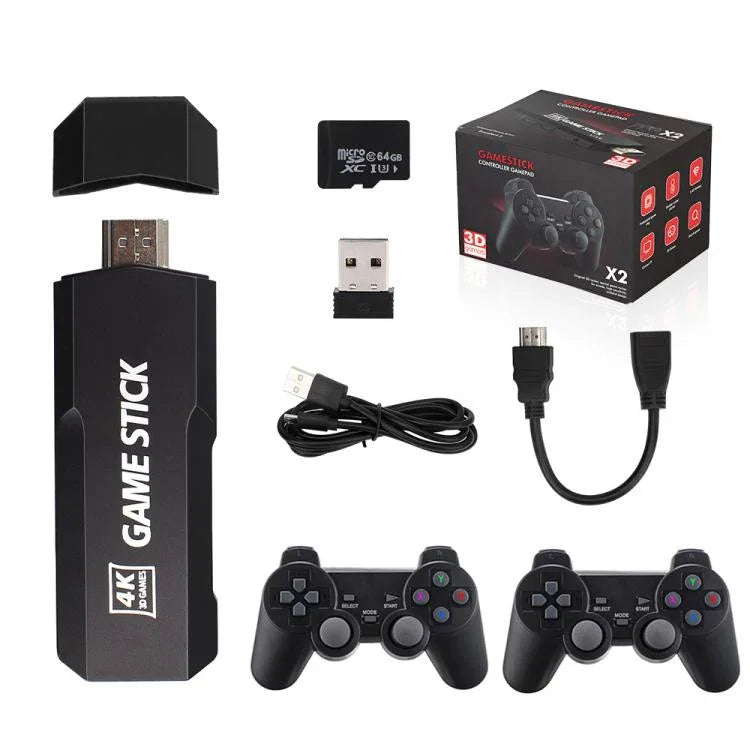เครื่องเล่นเกมทีวี 4K HD ไร้สาย 2.4G GD10 กล่องเกม PSP, 32G ในตัว 15,000 เกม, 64G ในตัว 30,000 เกม, 128G ในตัว 40,000 เกม