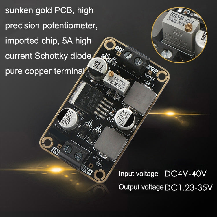 โมดูลจ่ายไฟ DC-DC ปรับแรงดันลง LM2596-ADJ 4V-40V เป็น 1.23-35V 3A บอร์ดสเตอริโอไทป์, LM2596-ADJ 4V-40V เป็น 1.23-35V