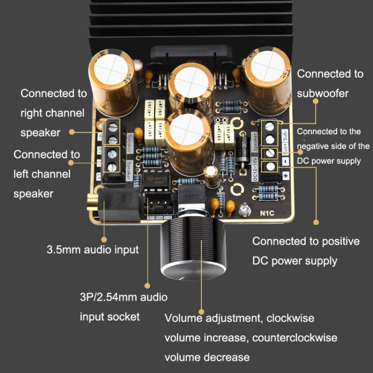 บอร์ดแอมพลิฟายเออร์ TDA7850 2.1 ช่อง 2x80W แอมพลิฟายเออร์รถยนต์แบบ AB DIY กำลังสูง 120W เบส, TDA7850