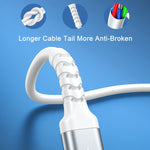 สายข้อมูล REMAX RC-C008 TPE นุ่ม 2.4A ป้องกันการหัก ยาว 1 เมตร, USB เป็น Micro USB, USB เป็น 8 พิน