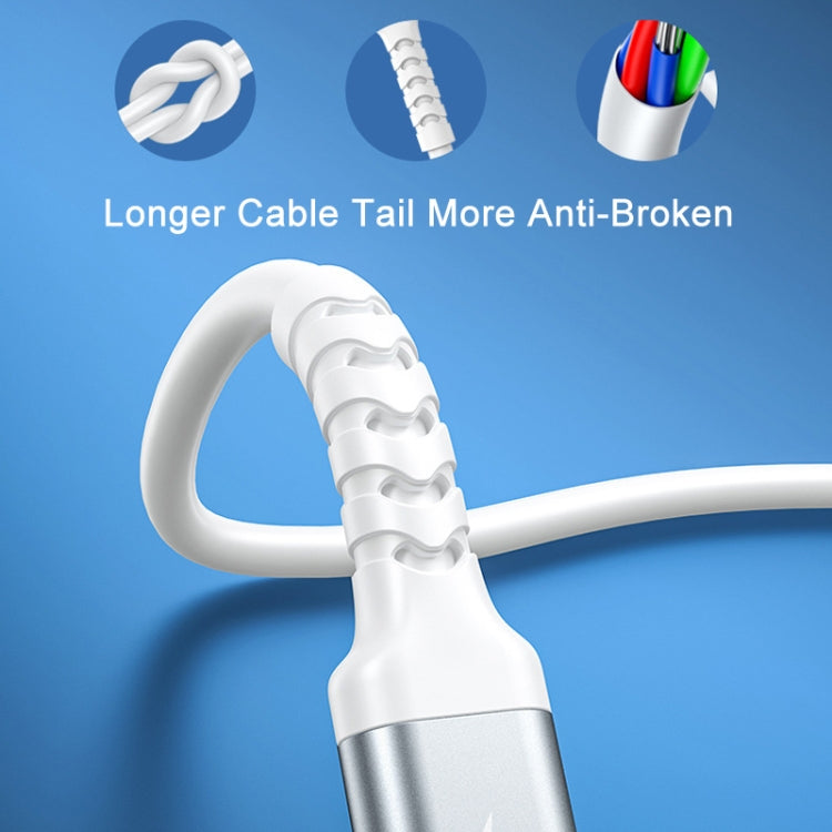 สายข้อมูล REMAX RC-C008 TPE นุ่ม 2.4A ป้องกันการหัก ยาว 1 เมตร, USB เป็น Micro USB, USB เป็น 8 พิน