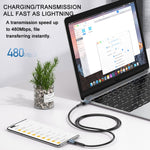 สายข้อมูล REMAX RC-C008 TPE นุ่ม 2.4A ป้องกันการหัก ยาว 1 เมตร, USB เป็น Micro USB, USB เป็น 8 พิน