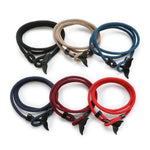 สร้อยข้อมือถักหางปลาวาฬ 5 ชิ้น พร้อมตัวล็อกปรับขนาดได้, 5 ชิ้น สีฟ้าอ่อน, 5 ชิ้น สีเบจ, 5 ชิ้น สีชมพู, 5 ชิ้น สีเหลือง, 5 ชิ้น สีแดงไวน์, 5 ชิ้น สีนาวี, 5 ชิ้น สีคาคี, 5 ชิ้น สีแดง, 5 ชิ้น สีดำ