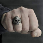 แหวนหัวกะโหลกวินเทจพังค์ 2 ชิ้นของขวัญผู้ชาย, C56213, ขนาด 12, 13, 14