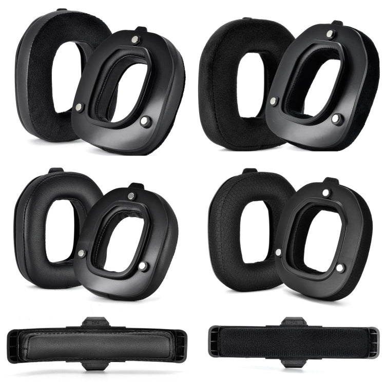 อุปกรณ์เสริมเปลี่ยนหูฟัง Logitech Astro A50 Gen4, สเปค: ฝาครอบหูฟังหนังโปรตีน 2 ชิ้น, ฝาครอบหูฟังหนัง+กำมะหยี่ 2 ชิ้น, ฝาครอบหูฟังตาข่ายฟุตบอล 2 ชิ้น, ฝาครอบหูฟังกำมะหยี่ 2 ชิ้น, แถบคาดหัวหนังโปรตีน 1 ชิ้น, แถบคาดหัวกำมะหยี่ 1 ชิ้น