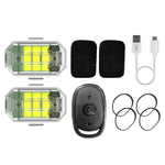 ไฟท้ายเตือนรถยนต์ไฟฟ้าปรับแต่ง LED พร้อมรีโมทคอนโทรล 1 ดวง+รีโมท 1 ชุด, 2 ดวง+รีโมท 1 ชุด