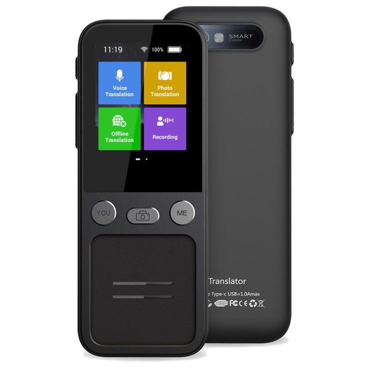 T16 Smart AI Translation Travel Translator Supports 138 Language Mutual Translation 14 Offline Translation, T16 Black