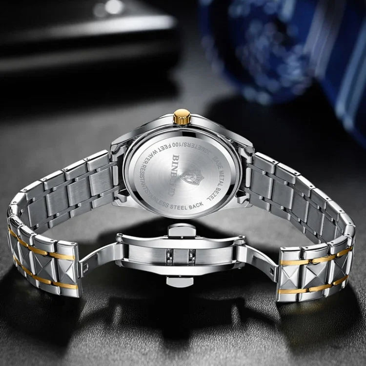 BINBONG B5552 Luminous Multifunctional Business Calendar Quartz Watch