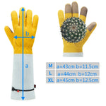 ถุงมือทำสวนหนังหนาขยาย ถุงมือทำงานเชื่อมทองขาว L, ทองขาว XL