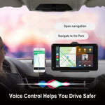 A3135 หน้าจอสมาร์ทแบบมีสาย HD ขนาด 7 นิ้ว พร้อม Wireless CarPlay + Android Auto + Android, ไม่มีกล้อง, พร้อมกล้อง