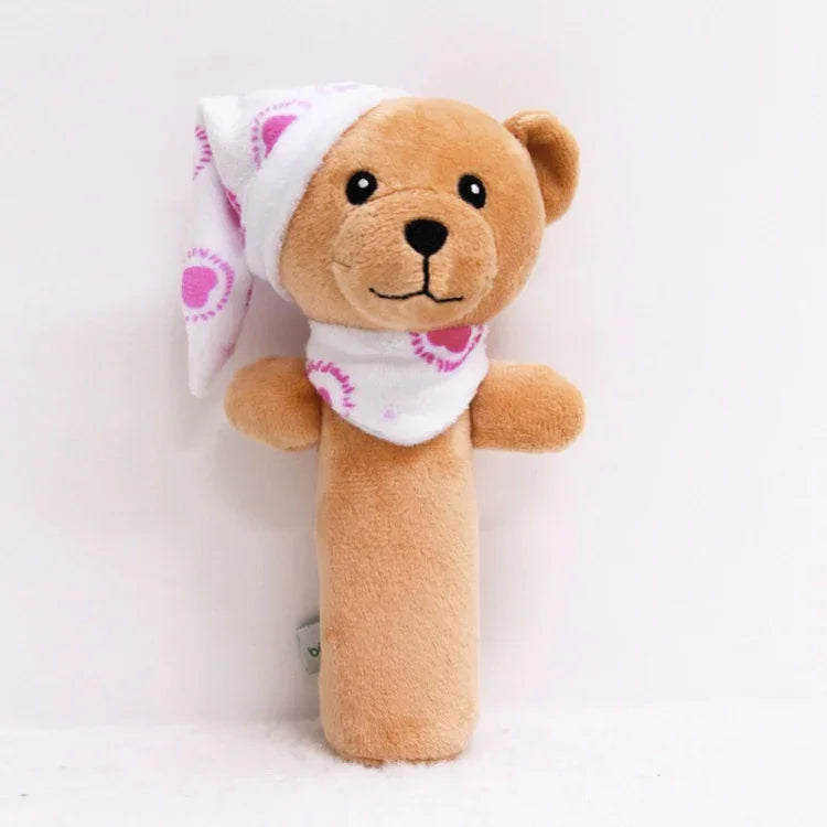 ของเล่นกรงมือเด็ก ของเล่นบรรเทาเด็กแรกเกิด รูปแบบ: ยีราฟ กระต่ายชมพู ช้างเทาเล็ก โคอาล่า หมู ลิง กระต่ายขาว หนูแดงเล็ก ช้างดอกไม้เล็ก กล้วยเล็ก หมีนอนสีน้ำเงิน