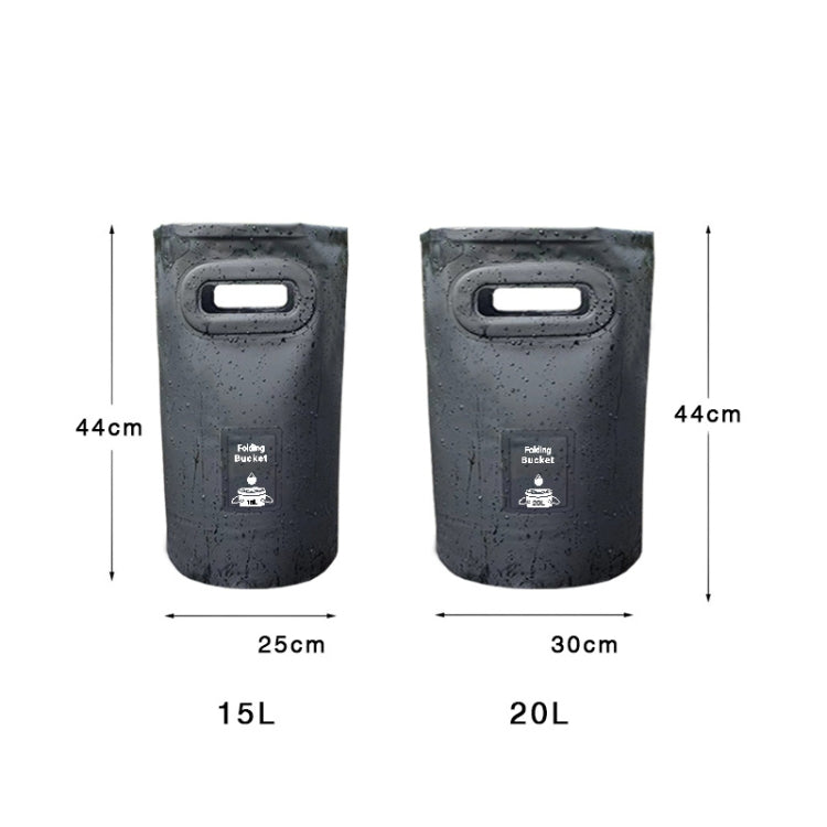 ถังพับแบบพกพาสำหรับตั้งแคมป์ ปิคนิค และตกปลา ความจุ: 15 ลิตร, 20 ลิตร