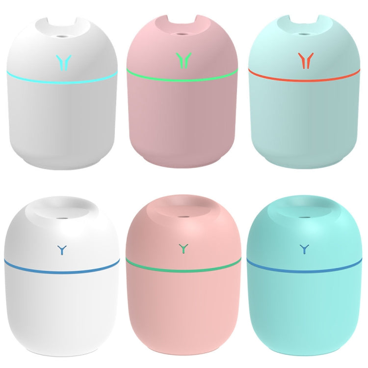 เครื่องเพิ่มความชื้น USB ขนาดเล็กตั้งโต๊ะ ไฟกลางคืนสีสันสดใส ความจุ 250ml (Y-White), 250ml (Y-Pink), 250ml (Y-Blue), 220ml (Y2-White), 220ml (Y2-Pink), 220ml (Y2-Blue)