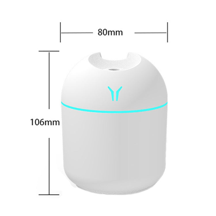 เครื่องเพิ่มความชื้น USB ขนาดเล็กตั้งโต๊ะ ไฟกลางคืนสีสันสดใส ความจุ 250ml (Y-White), 250ml (Y-Pink), 250ml (Y-Blue), 220ml (Y2-White), 220ml (Y2-Pink), 220ml (Y2-Blue)