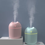 เครื่องเพิ่มความชื้น USB ขนาดเล็กตั้งโต๊ะ ไฟกลางคืนสีสันสดใส ความจุ 250ml (Y-White), 250ml (Y-Pink), 250ml (Y-Blue), 220ml (Y2-White), 220ml (Y2-Pink), 220ml (Y2-Blue)