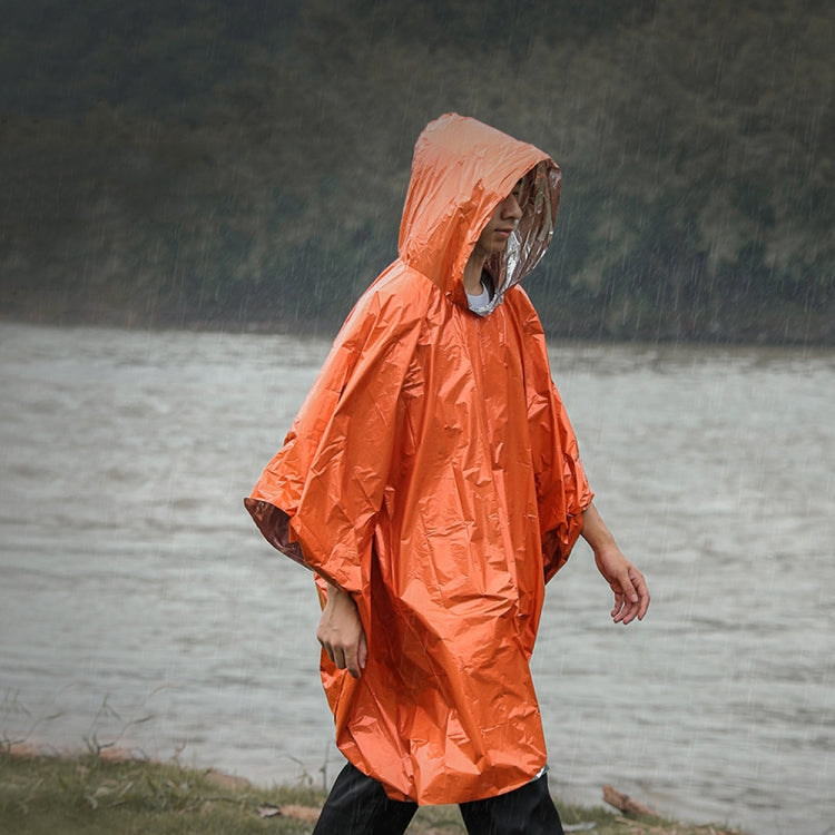 เสื้อกันฝนกันลมสะท้อนแสงหนาสำหรับปั่นจักรยานกลางแจ้ง ขนาด 130 x 100 ซม. (สีส้ม)