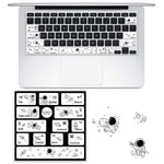 สติ๊กเกอร์ PVC ปุ่มคีย์บอร์ดแล็ปท็อป 5 ชิ้น สำหรับ Macbook Air