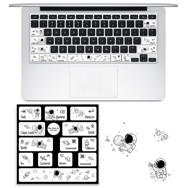 สติ๊กเกอร์ PVC ปุ่มคีย์บอร์ดแล็ปท็อป 5 ชิ้น สำหรับ Macbook Air