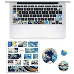 สติ๊กเกอร์ PVC ปุ่มคีย์บอร์ดแล็ปท็อป 5 ชิ้น สำหรับ Macbook Air