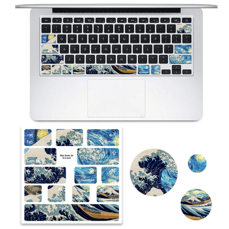 สติ๊กเกอร์ PVC ปุ่มคีย์บอร์ดแล็ปท็อป 5 ชิ้น สำหรับ Macbook Air