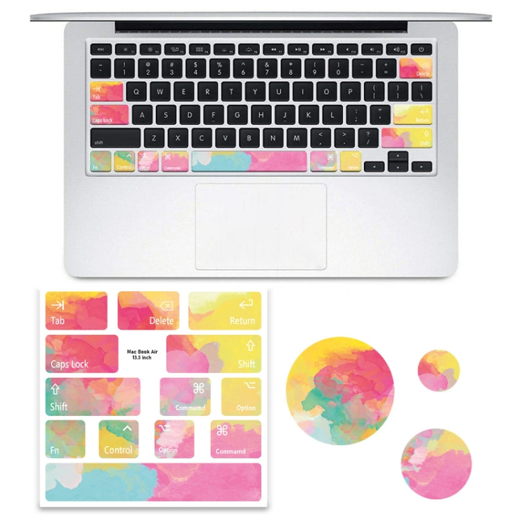 สติ๊กเกอร์ PVC ปุ่มคีย์บอร์ดแล็ปท็อป 5 ชิ้น สำหรับ Macbook Air