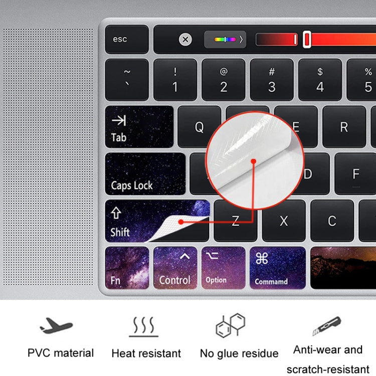 สติ๊กเกอร์ PVC ปุ่มคีย์บอร์ดแล็ปท็อป 5 ชิ้น สำหรับ Macbook Air