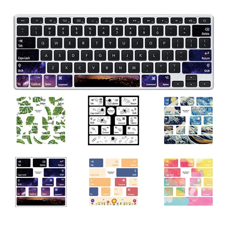 สติ๊กเกอร์ PVC ปุ่มคีย์บอร์ดแล็ปท็อป 5 ชิ้น สำหรับ Macbook Air