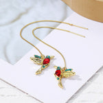 ต่างหูลวดลายหูยาวผู้หญิง เรียบง่าย E2104-4 นกแดง, E2104-5 นกน้ำเงิน, E2210-1 คลิปลูกบอลคู่, E2210-2 ไข่มุก, E2210-3 เวอร์มิคูไลต์, E2210-4 คริสตัล, E2210-5 ตา, E2210-6 พระจันทร์, E2210-7 ดาวสี่แฉก, E2210-8 ความรัก, E2210-9 ผึ้ง, E2210-10 ผีเสื้อ