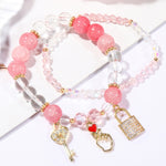 กำไลคริสตัลเม็ดผู้หญิง กำไลคริสตัลธรรมชาติ S2204-3 โอปอลชมพู, S2204-2 โอปอลน้ำเงิน, S2204-6 ส้ม+ผีเสื้อ, S2204-5 โอปอลชมพู, S2203-1 ชมพู+กุหลาบ, S2203-2 น้ำเงิน+กุหลาบ, S2203-7 ชมพู+กุญแจ